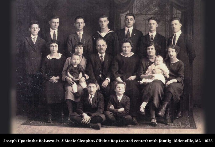 Formal multigenerational Boisvert family portrait